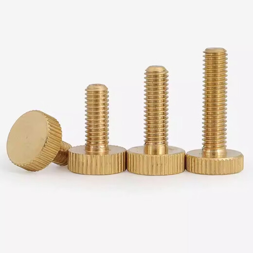 
Ice-energy brass hand-tight screw copper knurled large flat head hand-tight screw large round head hand-tight adjusting screw GB835 M3*4 (head diameter 9 thick 3) (10 pieces)