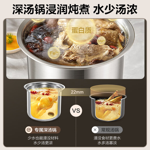 苏泊尔（SUPOR）电压力锅5L大容量家用智能0涂层钢胆大屏触控24小时智能预约一锅双胆高压锅无涂层电压力锅3-8人 SY-50YC5012 5L