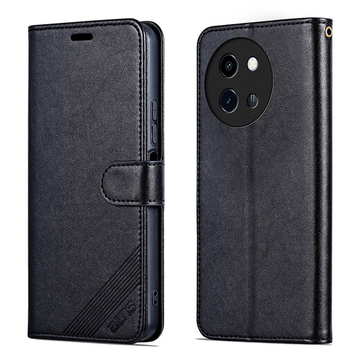 AZNS vivo Y200i翻盖皮套手机壳Y200i 5G保护套V2354A前后全包防摔软壳侧翻钱包式复古商务男女新款 棕色 vivo Y200i