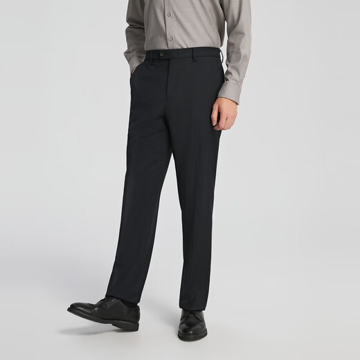 YOUNGOR trousers men's autumn and winter young men's trousers wool blended fabric formal trousers mall same style Navy YCXW315625FWA 34 175/84A