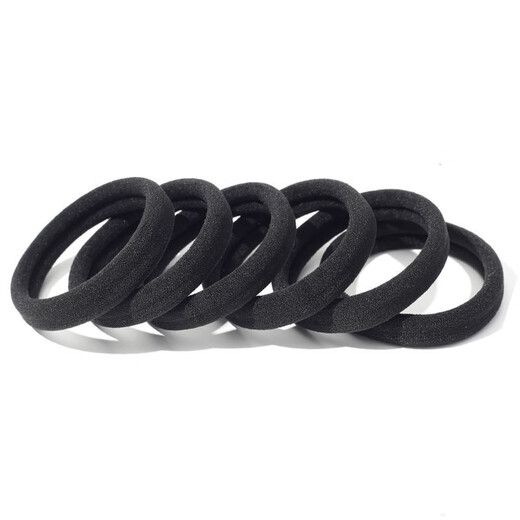 Baicuilai black hair rope seamless hair ring head rope 30 nylon high-elastic rubber bands hair leather case women's high-end sense