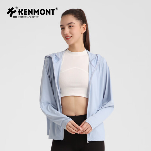 Kenmont卡蒙防晒衣女新款夏防紫外线宽松显瘦防晒服骑行外套女装KM-6198 KM-6198/裸粉色 均码