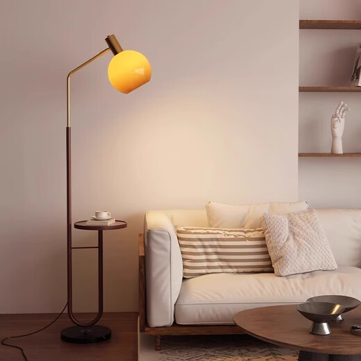 Zhongshuai Nordic Minimalist Stehlampe Wohnzimmer Sofa Seite Nachttischlampe Moderne personalisierte dekorative Ambientelampe Vertikaler einfacher Stil-Schwarze Stehlampe Warmes Licht