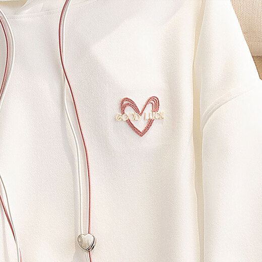 Sibaishe hooded sweatshirt 2025 autumn new women's drop shoulder sleeves drawstring college style loose top