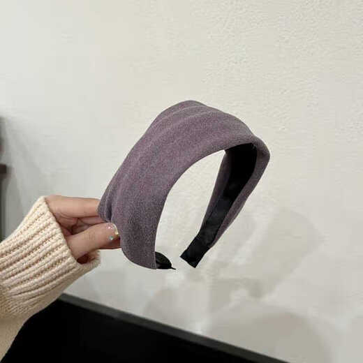 Zan Yingmei 2025 new autumn and winter retro fashion high-end wide-brimmed headband simple temperament Internet celebrity face wash headband wide-faced headband black + brown