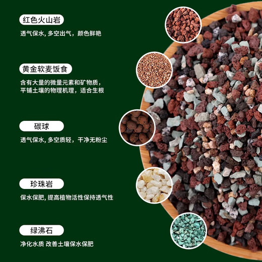 Succulent soil special nutritional soil fleshy granular soil plant planting soil paving stone leaf insert household peat soil large bag 50% granular succulent soil 10Jin Jin is equal to 0.5 kg