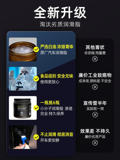 Special grease for automobiles, white oil handle for car door noise, maintenance grease for car windows and sunroof track hinges, 100g automobile grease - 1 bottle