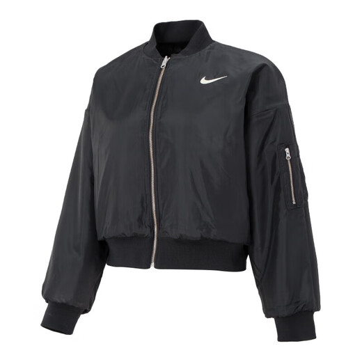 耐克（NIKE）外套女装秋冬新款运动服加厚保暖环保皮草上衣夹克FB8693-838 FB8693-010黑色双面穿 S