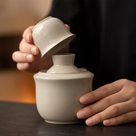 Xiyuanji wine warmer ceramic scalding wine warmer pot yellow wine warmer pot two liang white wine hot wine pot household new style vegetable gray Yuanyue wine warmer set simple package