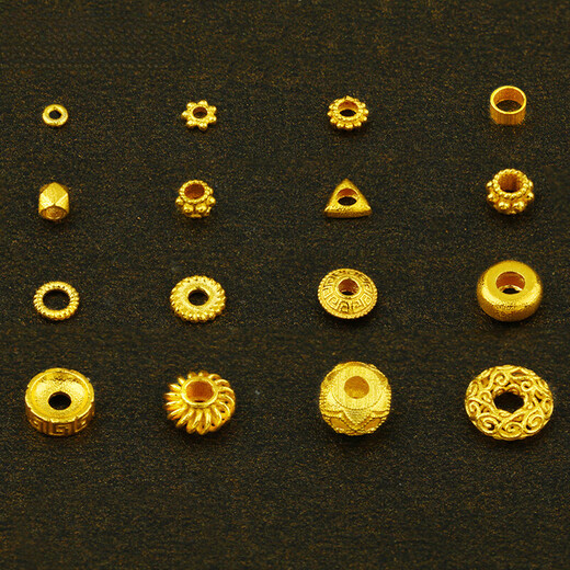 Olodya, Goldpartitionsperlen, Goldperlen, handgefertigter DIY -Schmuck und Kunst, Perlen, Perlen, Perlen, Perlen, Halskettenzubehör, Abacus Perlen/Einzelnummer YJ45)