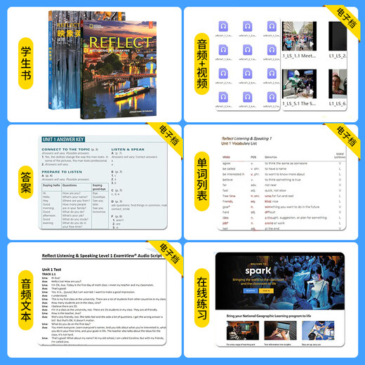 Libro de texto Genuine National Geographic National Geographic Geographic School y High School School, Speaking, Reading and Writing Training Training Refleat Image English Nivel 123456 Escuchar, hablar, leer, escribir, incluido el nivel 5 de cuenta en línea Set 2 volúmenes (audición, hablar, + lectura, escritura)