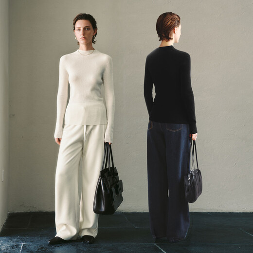 Mai Meng MM Mai Meng 100% cashmere sweater sweater top inner layer 25 winter new style 5GA934211 Cardigan-V collar-white 5GA934211 S