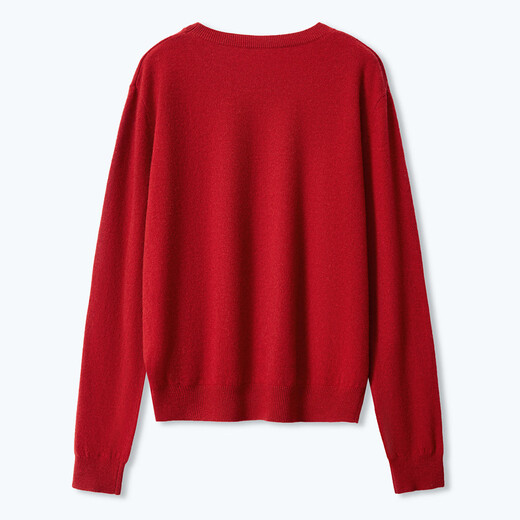 Jinju 100% pure wool knitted sweater for women, versatile, simple, fashionable, niche temperament, long-sleeved warm base shirt top