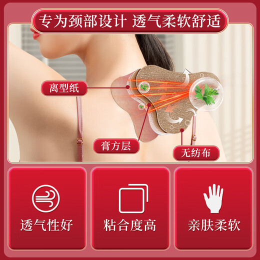 Tongrentang Health Mugwort Cervical Patch Moxibustion Cervical Patch Mugwort Patch Neck Pain 12 patches/box