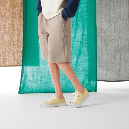 匡威（Converse）Jack Purcell白色帆布 开口笑男女同款休闲低帮板鞋164057C A11964C 37.5