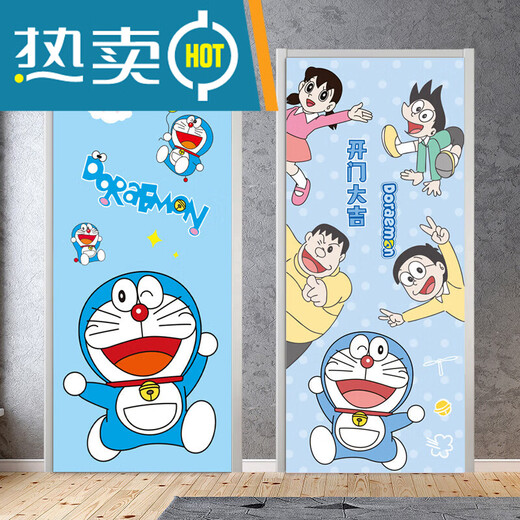 Дверные наклейки на дверь детской спальни Doraemon
