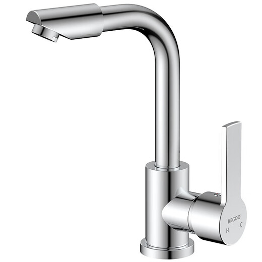 Kegu Washbasin grifo de acero inoxidable Cuenca de acero inoxidable Baño universal giratoria de baño caliente y fría lavavajilla de la mano del cuerpo de acero inoxidable [Rotación universal] K1048