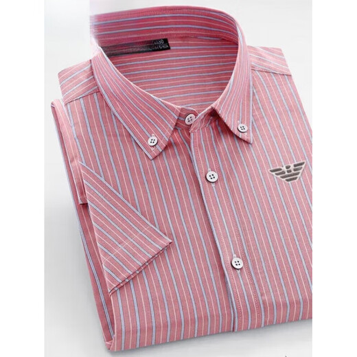 ARMANI EXCHANGE Armani striped long-sleeved shirt men's pure cotton no-iron inch shirt spring and autumn new casual shirt khaki 2118 long sleeve M 170 100-130Jin Jin equals 0.5 kg