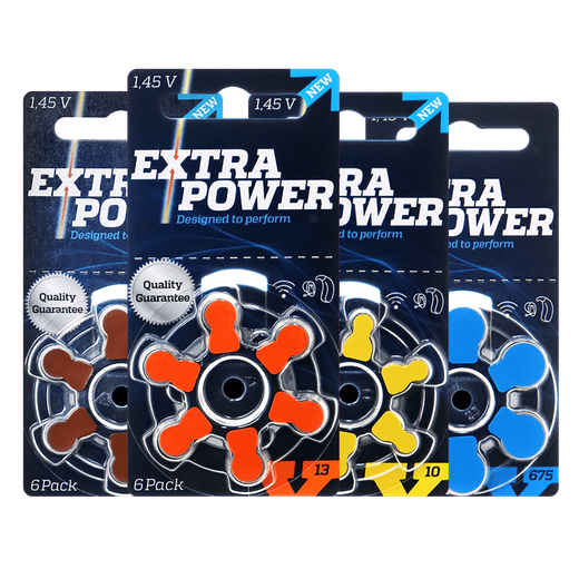唯听extra power助听器配件专用电池a13锌空气a10纽扣电子a312原装675 extra power 13【10板60颗】