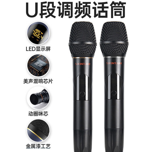 Songchuan International (SOONTRAN) SS6 outdoor trolley square dance speaker karaoke stage Bluetooth instrument guitar strap audio high-power subwoofer SS6-5-inch portable version + 2 Bel Canto FM microphones