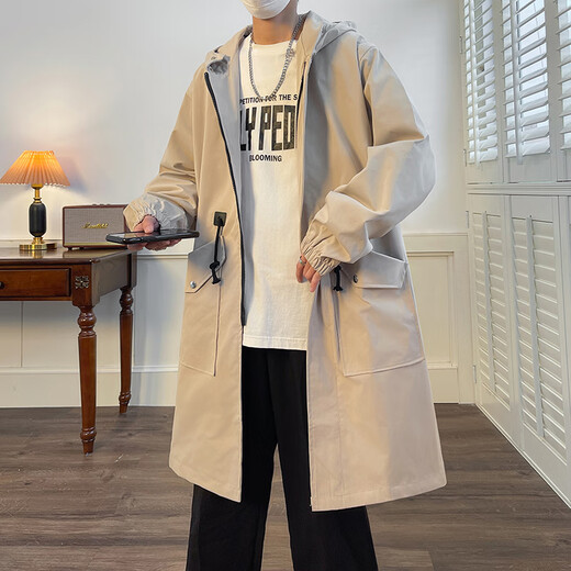 Karuwei 300 Jin Jin is equal to 0.5 kg. Extra large size medium-length windbreaker men's fat hooded cotton coat men's 2025 new work coat black 7XL recommended 240-270 Jin Jin is equal to 0.5 kg