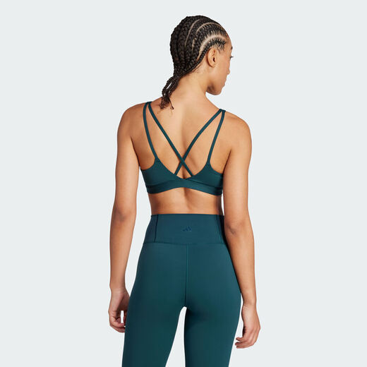 Adidas Top Sports Women's Yoga Pilates Quick-drying Cool Soft Skin Feeling Nude Sports Bra JL5492 M