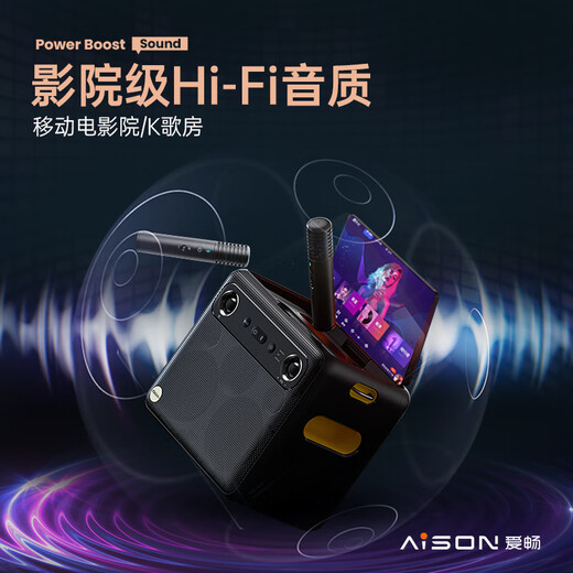 AISON K70 outdoor karaoke speaker KTV all-in-one machine family karaoke Bluetooth outdoor camping artifact outing gifts national subsidies