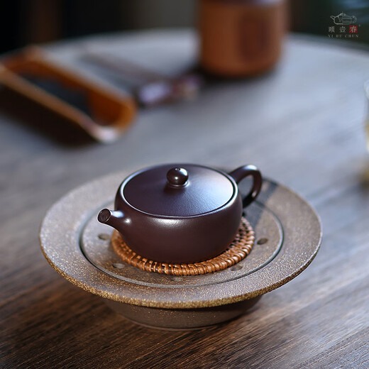 Yihuchun boutique Yixing purple clay teapot, famous handmade kung fu tea set teapot, original ore hundred-mesh old purple clay Hanwa pot, original ore hundred-mesh old purple clay Hanwa pot 150ml