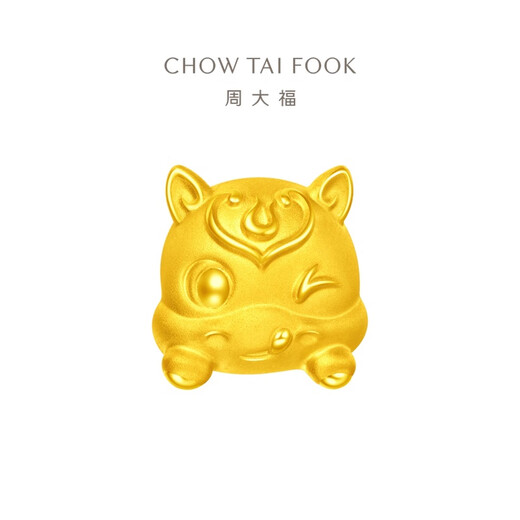 周大福十二生肖 马年生肖定价黄金吊坠转运珠 生肖马 EOR828