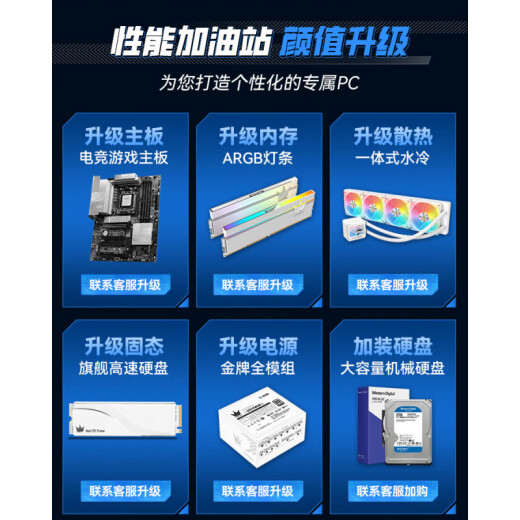 影驰 Intel i3 12100F/RTX3050/GT1030组装台式机办公网课网游/炒股/设计/收银游戏电脑主机 配置四12400F/512G/RTX3050