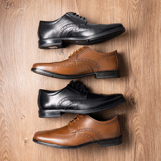 Clarks Chaussures masculines Business Casual Le cuir chaussures Brock Shoed Formal Chaussures Howard Wing Overseas Pourdage 26161253 40