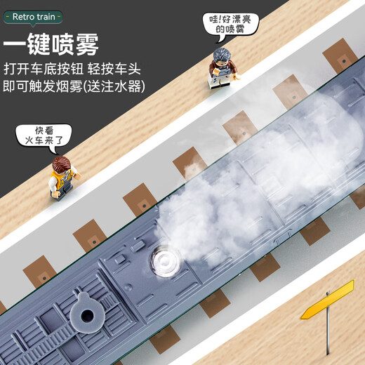 Zhongmai weifuxing Hochgeschwindigkeitsbahnmodell Emu Set Simuliertes Green Train-Legierung Kinderspielzeug Jungen Geburtstagsgeschenk Grüne Zugläppchen + Wagen