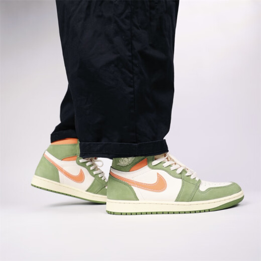 Nike Air Jordan 1 High Og'palomino 'Black Toe Erstes Jahr brauner schwarzer Männer Sportbasketballschuhe FB9934-300 Weißgrün Orange 45 (290 mm)