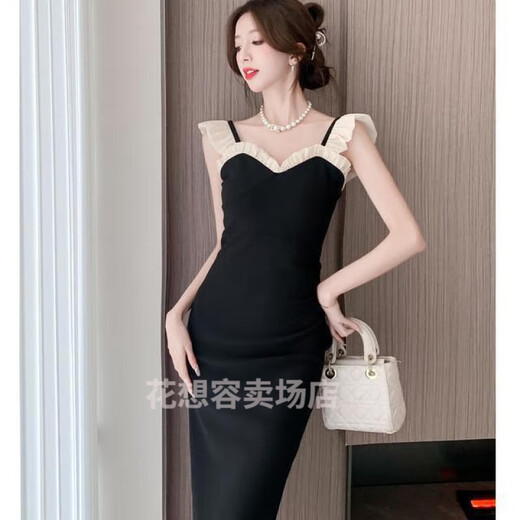 Tender dress for women party evening dress for women high-end small French little black skirt new fashionable pure desire sexy skirt black [high quality] M [recommended 95-105 Jin [Jin equals about 0.5 kg]]