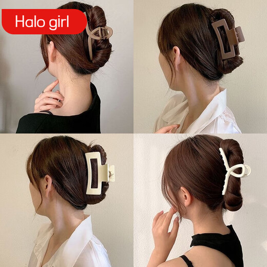 HALO GIRL【8个】新款抓夹化妆夹简约发夹女后脑勺发量多发卡鲨鱼夹子头饰 超值装【8个】