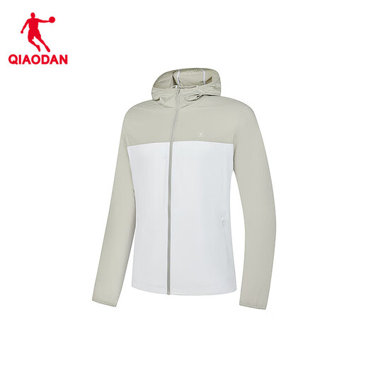 Jordan Qiaodan Sun Protection Kleidung Herrenjacke upf100+ ICE Seidenhautmantel Windbrecher Eisleder Sonnenschutz Kleidung Nebel Grün/Jordan Weiß L 175