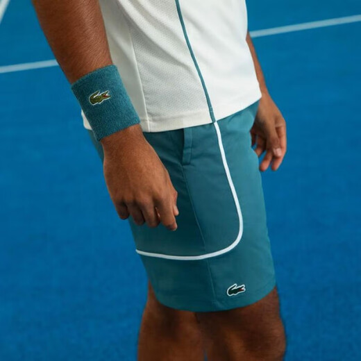 Krokodil (LACOSTE) elastisches Unisex-Armband Französisches klassisches Krokodil-LOGO-Armband aus Baumwolljersey RL9272 Weiß Einheitsgröße