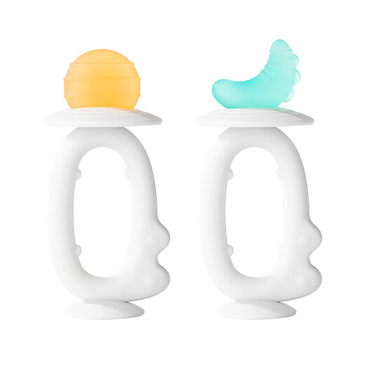 Boboduck baby teether Manhattan hand ball baby silicone bite music infants and young children can chew soothing toy atomic ball small month old teether sun + moon style 2 pieces