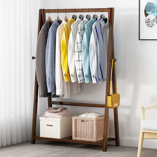 Yubaimuchuang coat rack floor-standing vertical bedroom home multi-functional clothes rack living room door hanging bag hanging clothes rack single layer primary color 60CM