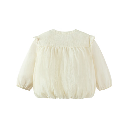 Mini Balabala summer new lightweight sun protection jacket for boys and girls, soft and breathable children's sun protection jacket UPF40+ milk white 10501 100 cm