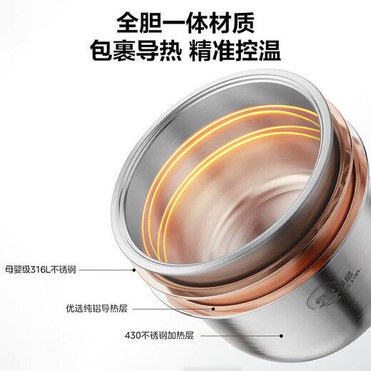 Midea small rice cooker for 1-2-3 people 0.8/1.2/2L household mini smart rice cooker micro-pressure multi-function rice cooker 2L upgraded 0 coating low sugar rice | same model offline