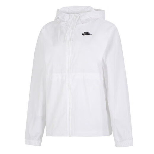 Nike (NIKE) Jacket Women's Spring New Casual Outdoor Sports Comfortable Breathable Hooded Quick-Drying Windproof Jacket DM6180-100 White L