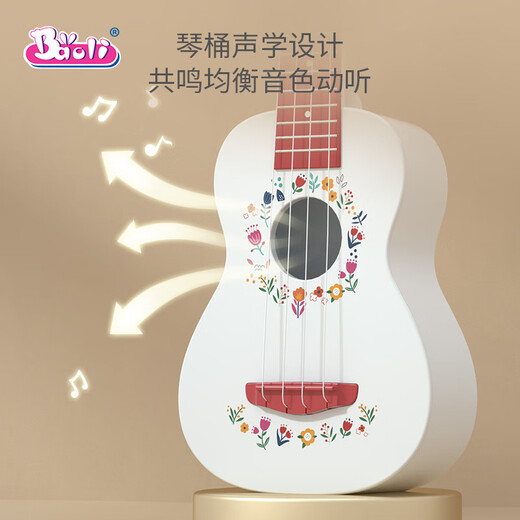 Baoli ukulele juguetes para niños pequeñas guitarra cuerdas ajustables de 3 años 6 baby music instrumento de cumpleaños regalo 1603 color de madera clara + sintonizador