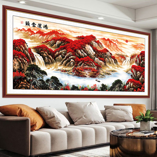 Dincmei Top-Creation Beauty Living Room Sofa Background Decoration Mur Painting Auto-Adhesive Wall Sticker Landscape Peinture 3D Maison tridimensionnelle en trois dimensions et tout Prosperity Wallpaper Mural 20. Flover Water fait de l'argent largeur 202cm-Height 89cm