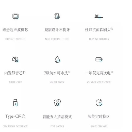 KONKA electric toothbrush sonic electric soft bristle rechargeable toothbrush household magnetic levitation adult and children electric toothbrush pearl white gift box with 8 DuPont antibacterial soft brush heads