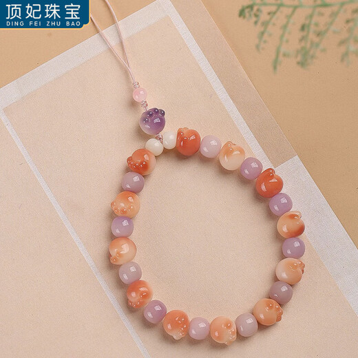 DING FEI Bodhi root mobile phone lanyard lanyard cute charcoal roasted cat claw pendant female artistic creative jewelry pendant snow roll mobile phone chain B00-303