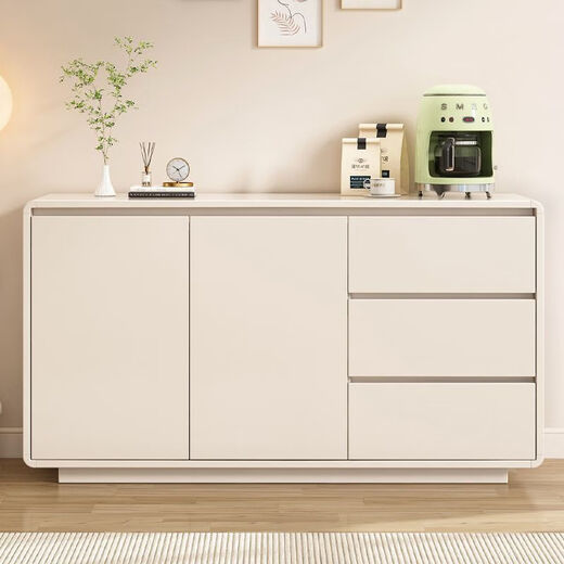 Yizuo Yiyou [Industrie Top1] Feste Holzkabinett gegen die Wand Moderne einfache Wohnzimmer Tee-Aufbewahrung Seitschrank mit drei Pull-Doppeltüren [120*40*80]
