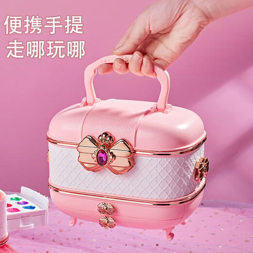 奥智嘉儿童化妆品玩具套装彩妆粉底口红眼影指甲油3-6岁过家家女孩礼物
