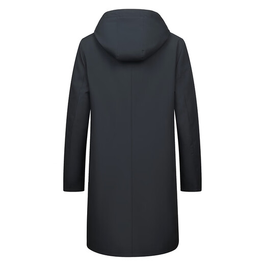Caesars Pygie Mink Innerer Boden Herrenfell Nerzmantel Voller Nerzhetschempfahl Nickelmantel Abnehmbarer innerer unten Navy 2xl