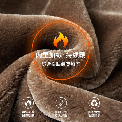 ROMON dad winter leather jacket men's velvet thickened middle-aged and elderly father men's new warm leather jacket top 3215-90 black velvet thickened XL (suitable for 110-130 Jin Jin equals 0.5 kg)